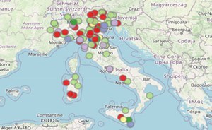 Extreme events map in Italy by ISPRA