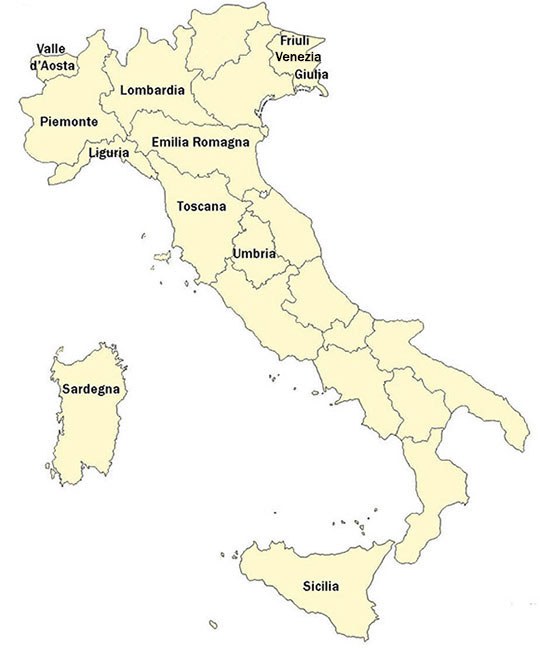 Mappa normativa regionale