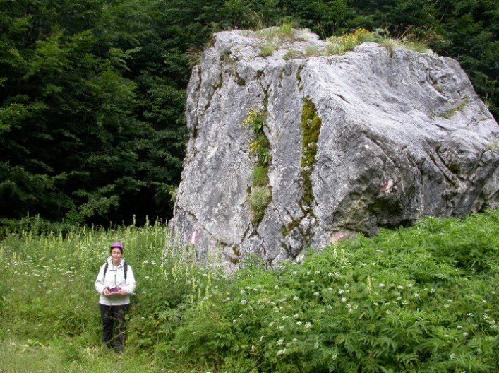 Valle Scura (Sigillo, RI): masso erratico e depositi fluvioglaciali