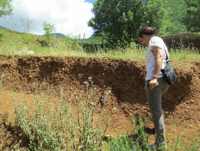 Valle di Corno (RI): coltre di alterazione sviluppata sui depositi del sintema di Casale Giannantoni