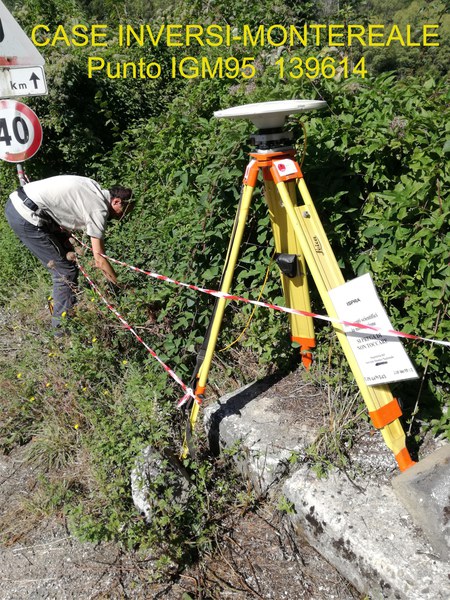 Stazione GPS temporanea installata nel punto IGM95 139614 il 26/08/2016