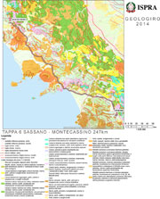carta prodotta dal Servizio Geologico Nazionale
