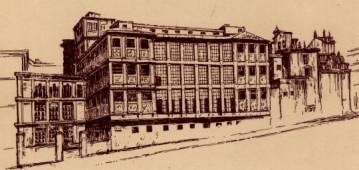 Largo di S. Susanna 13, disegno a china