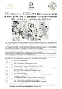 OIV e CUG: prime esperienze in merito all’indagine sul Benessere organizzativo in ISPRA