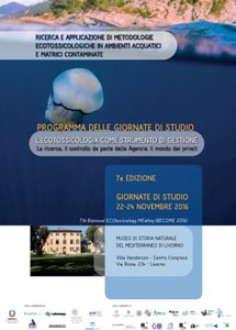 7a edizione Giornate di Studio “Ricerca e applicazione di metodologie ecotossicologiche”