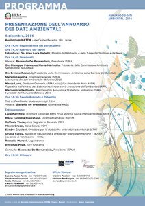 Presentazione Annuario dei dati Ambientali 2016 