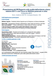 XIII Rapporto “Qualità dell’ambiente urbano” Edizione 2017