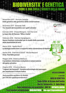 Ciclo di seminari "Biodiversità e genetica: come il DNA svela i segreti della fauna"