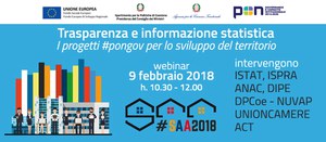 PON Governance, Dipartimento Politiche di Coesione e ISPRA insieme per un webinar su trasparenza e informazione statistica