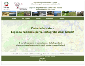 Carta della Natura – Nuova Legenda nazionale per la cartografia degli habitat