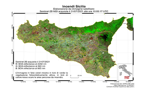 ISPRA a supporto del Dipartimento della Protezione Civile per il monitoraggio degli incendi nella Regione Sicilia