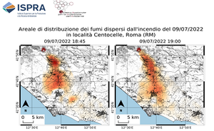 Attività di monitoraggio dell'evento incendiario di Roma del 9 luglio 2022