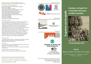 Trento, 17-20 settembre 2015 - In guerra con le Aquile - Geologi e cartografi sui fronti alpini della Grande Guerra - Seconda circolare