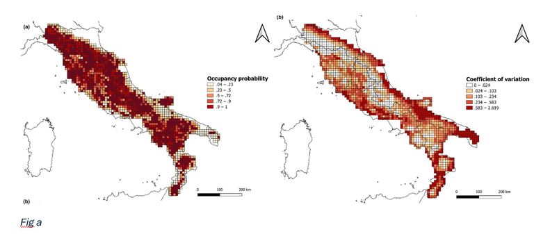 stima della distribuzione del lupo 