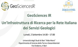 GeoSciences IR. Un’Infrastruttura di Ricerca per la Rete Italiana  dei Servizi Geologici