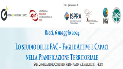 Lo studio delle FAC - Faglie Attive e Capaci nella Pianificazione Territoriale