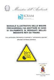 Manuale illustrativo delle misure precauzionali da adottare in caso di salpamento di residuati bellici mediante reti da traino