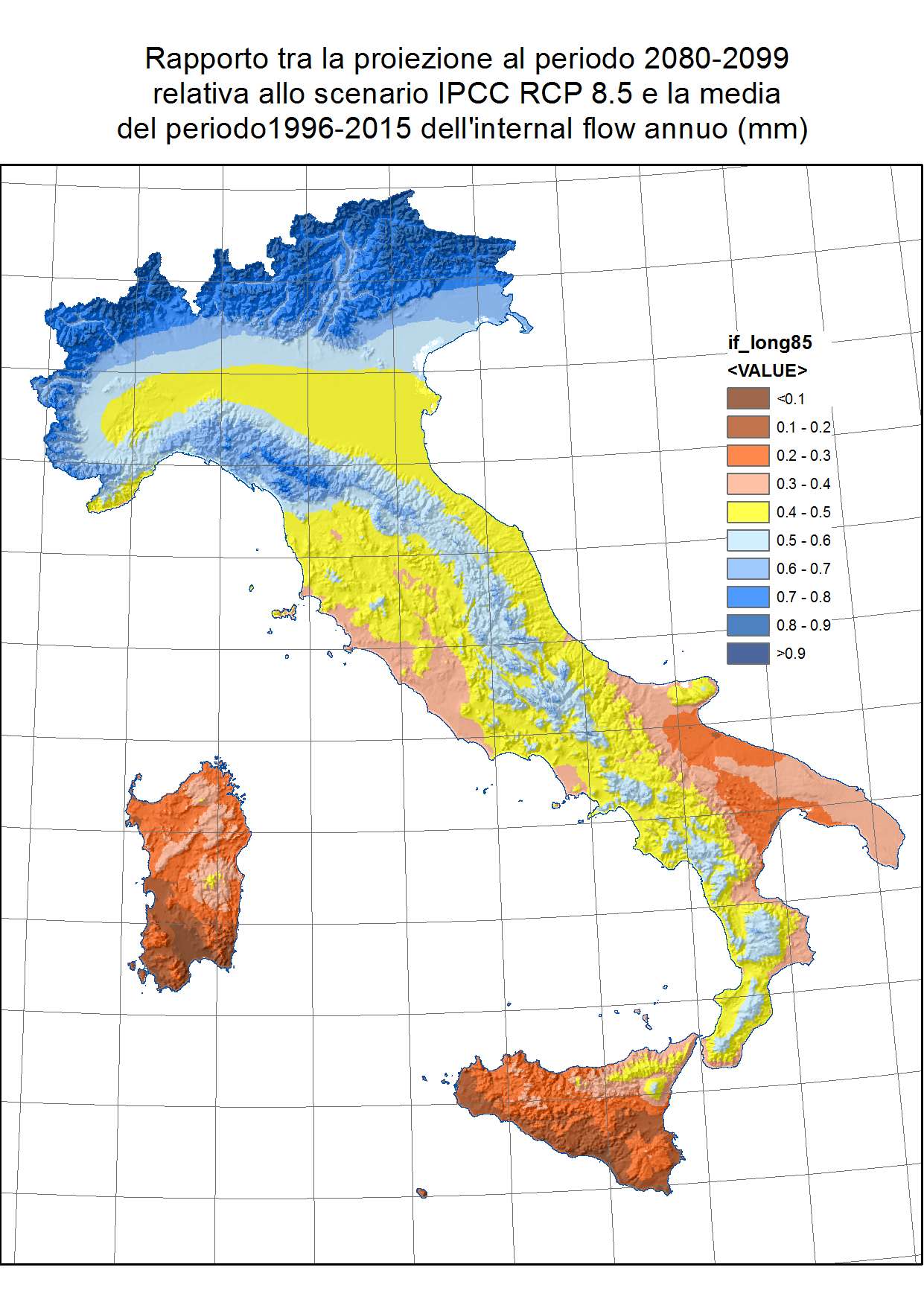 rapporto tra proiezione e IF storico